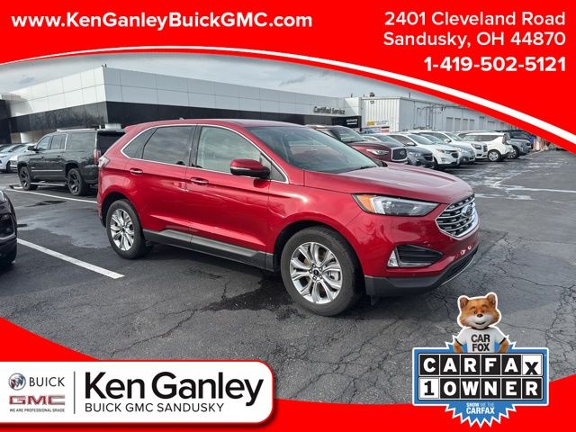 Rapid Red Metallic Tinted Clearcoat 2024 Ford Edge Titanium AWD SUV / Crossover All-Wheel Drive Automatic