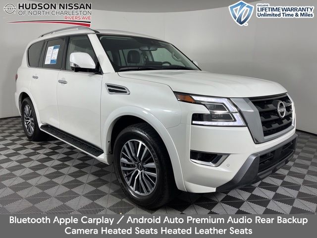 Aspen White Tricoat 2024 Nissan Armada SL RWD SUV / Crossover 4X2 7-Speed Automatic