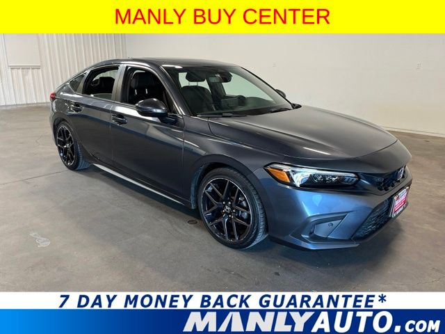Gray 2023 Honda Civic Hatchback Sport Touring FWD Hatchback Front-Wheel Drive Continuously Variable Transmission