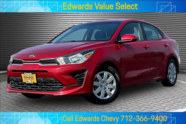 Currant Red 2021 Kia Rio Sedan Front-Wheel Drive Continuously Variable Transmission