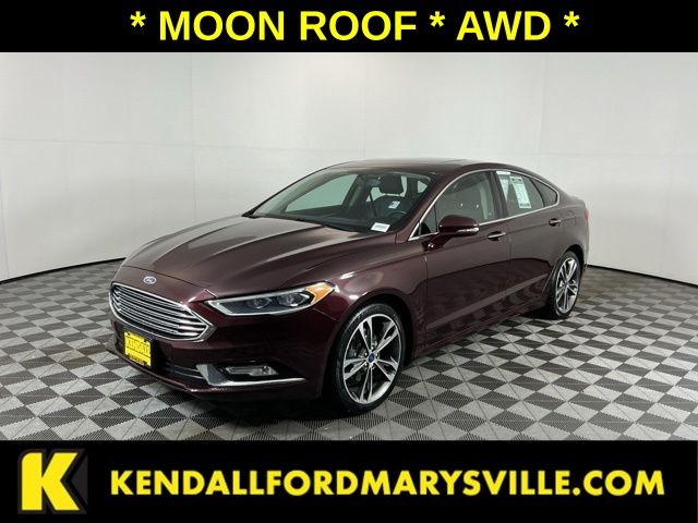Red (Burgundy Velvet Metallic Tinted Clearcoat) 2017 Ford Fusion Sedan All-Wheel Drive 6-Speed Automatic