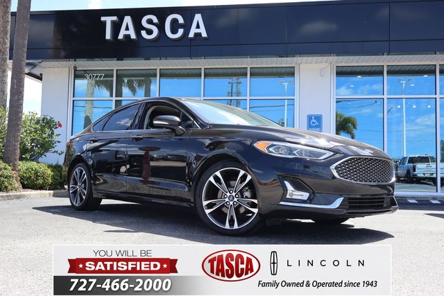 Black 2019 Ford Fusion Titanium AWD Sedan All-Wheel Drive 6-Speed Automatic