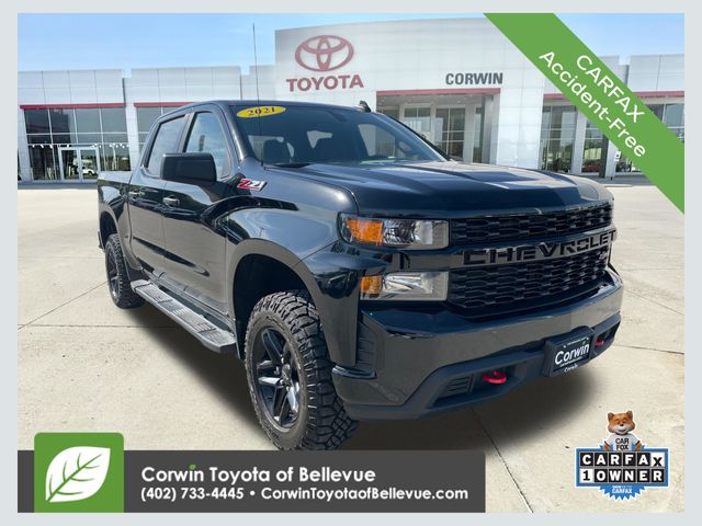 Black 2021 Chevrolet Silverado 1500 Pickup Truck Four-Wheel Drive 6-Speed Automatic Overdrive