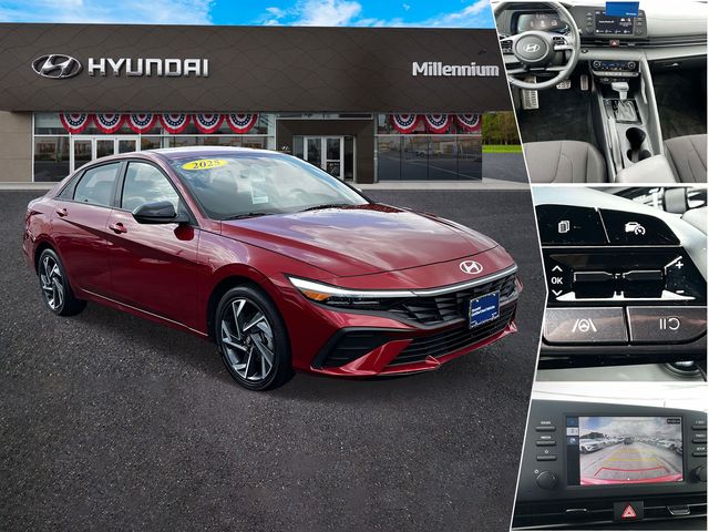 Red 2025 Hyundai Elantra Sedan Front-Wheel Drive Continuously Variable Transmission