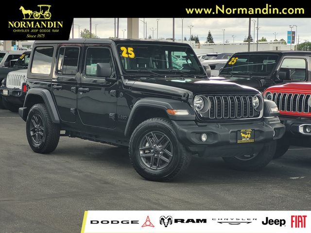 Black Clearcoat 2025 Jeep Wrangler SUV / Crossover Four-Wheel Drive 8-Speed Automatic