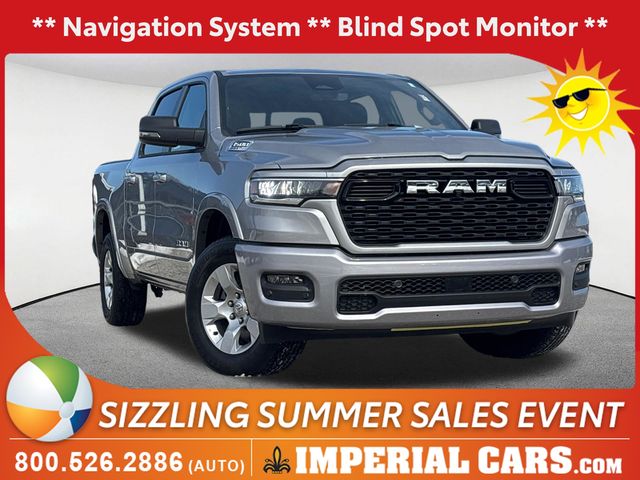 Billet Silver Metallic Clearcoat 2025 RAM 1500 Big Horn Crew Cab 4WD Pickup Truck Four-Wheel Drive 8-Speed Automatic