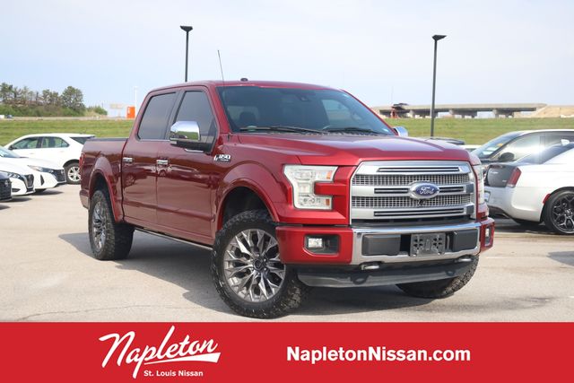 Ruby Red Metallic 2016 Ford F-150 Platinum SuperCrew 4WD Pickup Truck Four-Wheel Drive 6-Speed Automatic