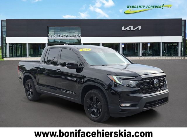 Crystal Black Pearl 2025 Honda Ridgeline Pickup Truck All-Wheel Drive 9-Speed Automatic