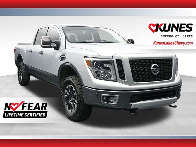 Brilliant Silver 2018 Nissan Titan XD PRO-4X Crew Cab 4WD Pickup Truck Four-Wheel Drive 6-Speed Automatic