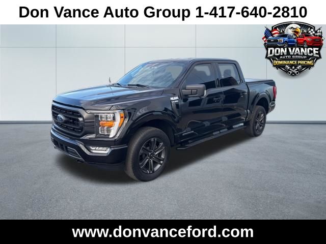 Agate Black Metallic 2023 Ford F-150 XLT SuperCrew 4WD Pickup Truck Four-Wheel Drive Automatic