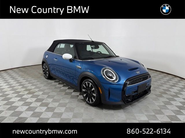 Island Blue Metallic 2024 MINI Cooper Convertible Front-Wheel Drive 7-Speed Automatic