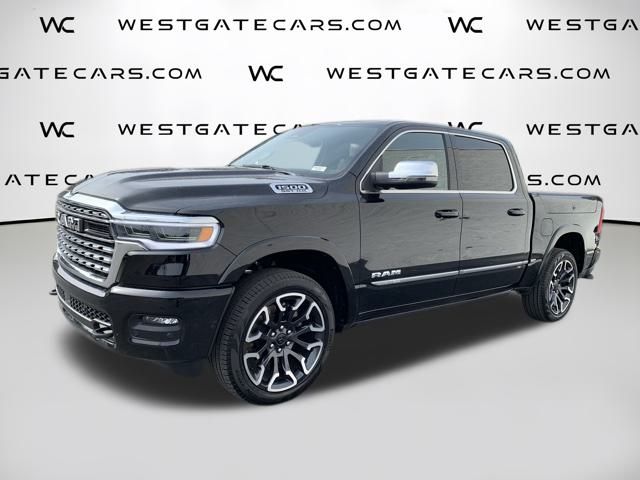 Diamond Black Crystal Pearlcoat 2025 RAM 1500 Pickup Truck Four-Wheel Drive 8-Speed Automatic
