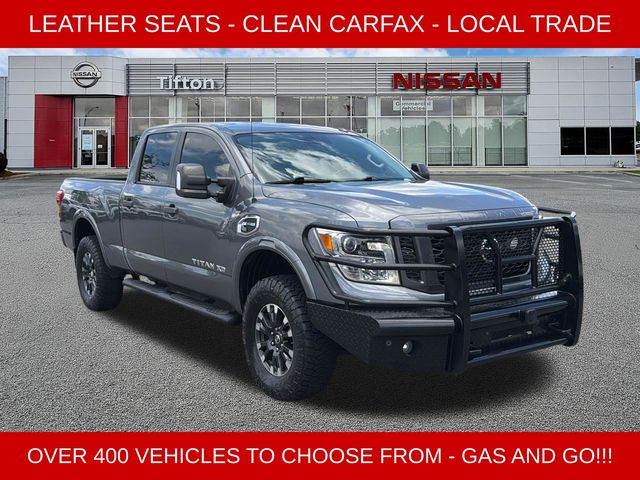 Gray (Gun Metallic) 2019 Nissan Titan XD PRO-4X Crew Cab 4WD Pickup Truck Four-Wheel Drive 6-Speed Automatic