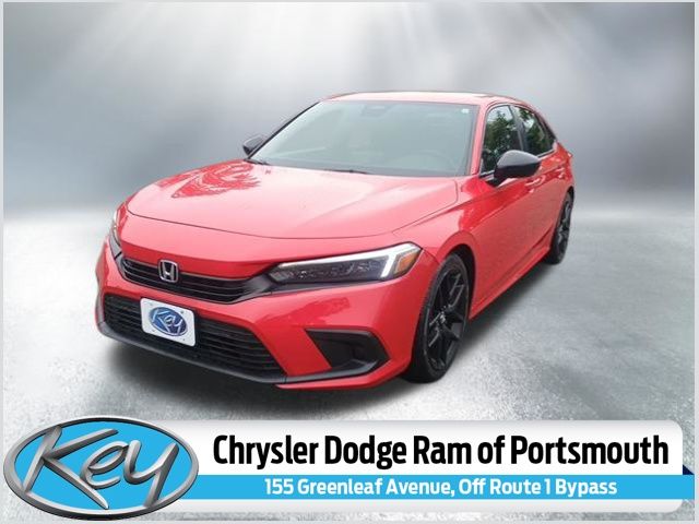 Red 2022 Honda Civic Sedan Front-Wheel Drive Continuously Variable Transmission