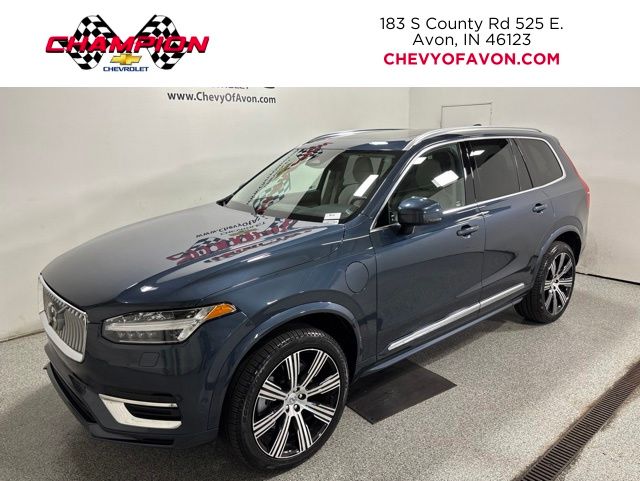 Denim Blue Metallic 2025 Volvo XC90 Recharge T8 Plus Bright Theme 7-Passenger eAWD SUV / Crossover All-Wheel Drive Automatic