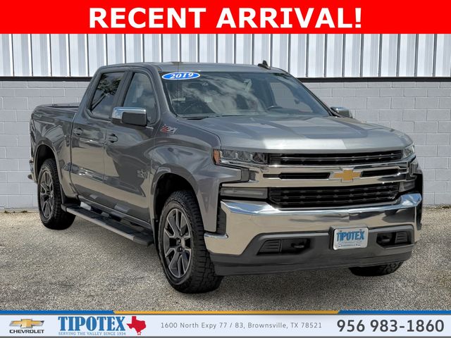 Gray (Satin Steel Metallic) 2019 Chevrolet Silverado 1500 LT Crew Cab 4WD Pickup Truck Four-Wheel Drive 8-Speed Automatic