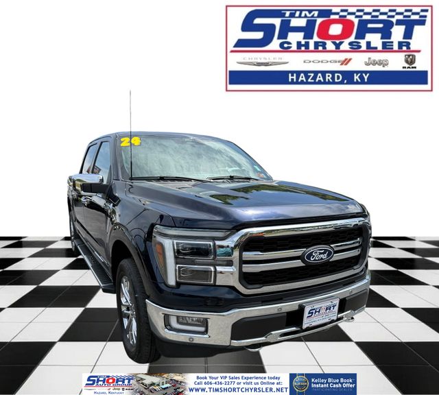 Blue Metallic 2024 Ford F-150 Pickup Truck Four-Wheel Drive Automatic