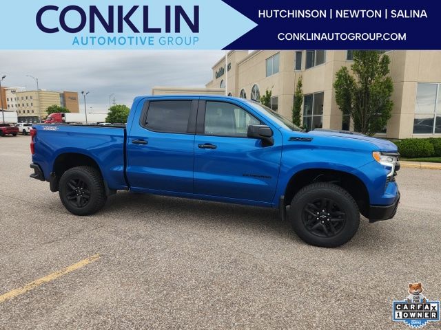Glacier Blue Metallic 2023 Chevrolet Silverado 1500 Pickup Truck Four-Wheel Drive Automatic