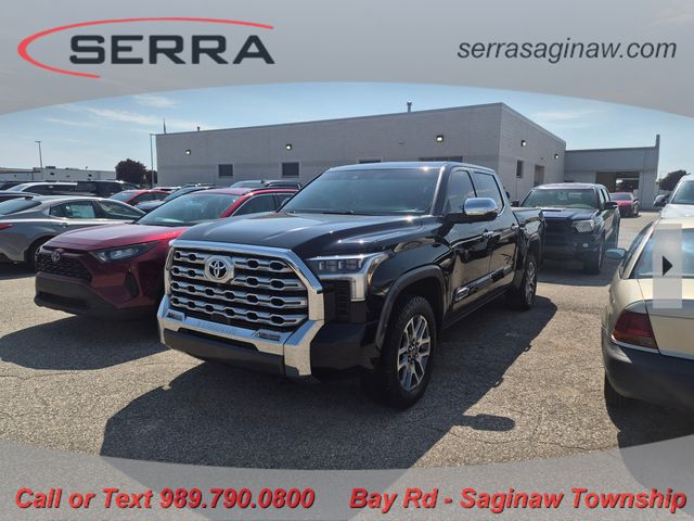 Midnight Black Metallic 2023 Toyota Tundra 1794 Edition CrewMax Cab 4WD Pickup Truck Four-Wheel Drive Automatic