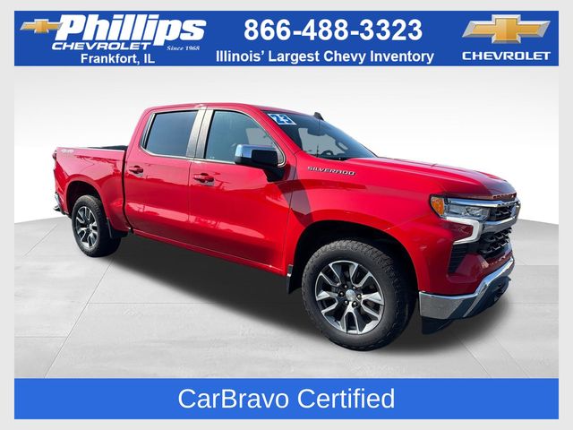 Red Hot 2023 Chevrolet Silverado 1500 Pickup Truck Four-Wheel Drive 8-Speed Automatic