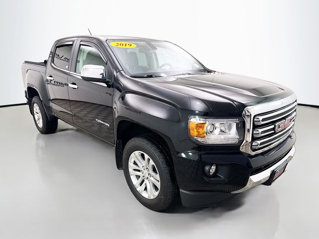 Onyx Black 2019 GMC Canyon SLT Crew Cab 4WD Pickup Truck Four-Wheel Drive 8-Speed Automatic