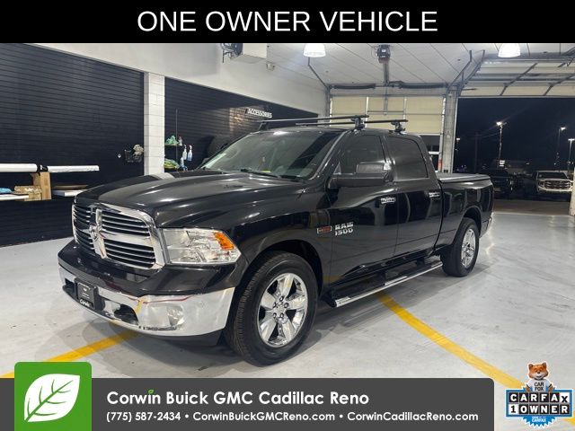 Brilliant Black Crystal Pearlcoat 2015 RAM 1500 Big Horn Crew Cab 4WD Pickup Truck Four-Wheel Drive 8-Speed Automatic
