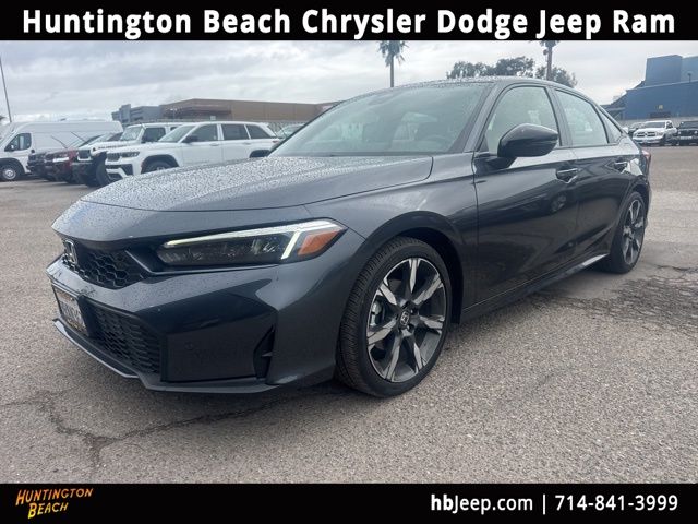 Meteorite Gray Metallic 2025 Honda Civic Hybrid Sport Sedan FWD Sedan Front-Wheel Drive Continuously Variable Transmission