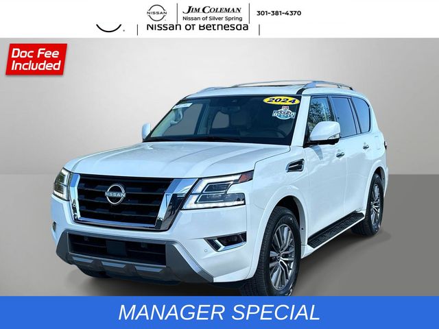 Aspen White 2024 Nissan Armada SL 4WD SUV / Crossover Four-Wheel Drive 7-Speed Automatic