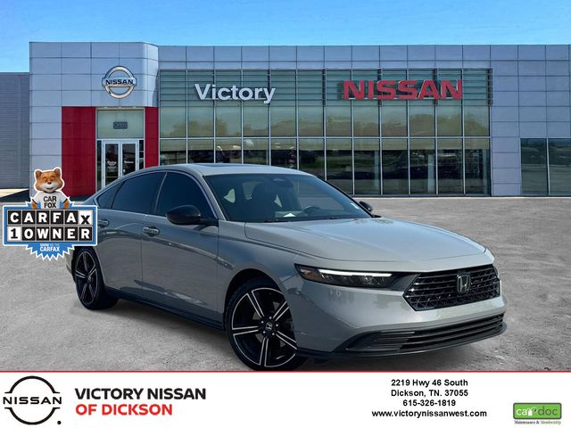 Gray 2024 Honda Accord Hybrid Sedan Front-Wheel Drive Continuously Variable Transmission