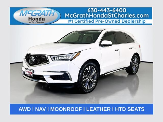Platinum White Pearl 2020 Acura MDX SH-AWD with Technology Package SUV / Crossover All-Wheel Drive 9-Speed Automatic