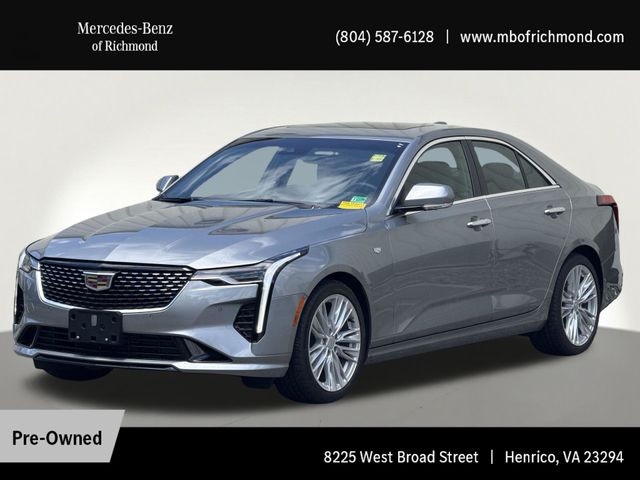 Argent Silver Metallic 2025 Cadillac CT4 Sedan Rear-Wheel Drive 8-Speed Automatic
