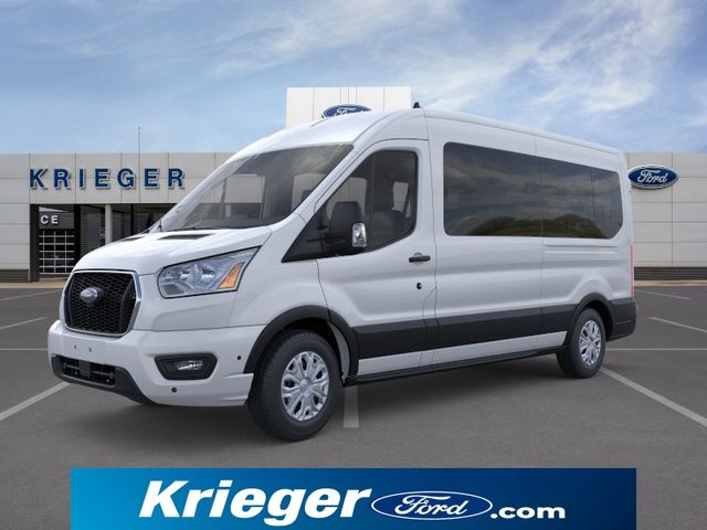 Oxford White 2025 Ford Transit Passenger 350 XLT Medium Roof LB RWD Van Rear-Wheel Drive Automatic