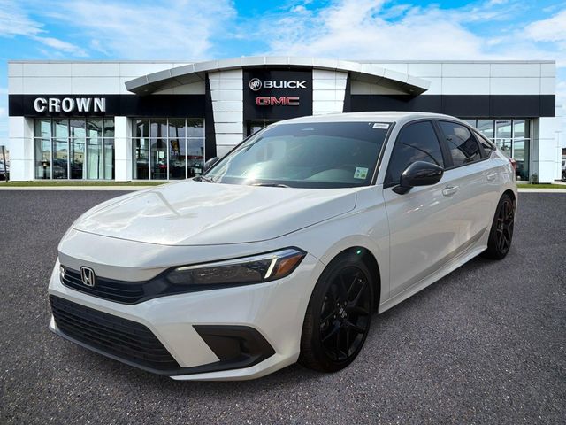 Platinum White Pearl 2024 Honda Civic Sedan Front-Wheel Drive Continuously Variable Transmission