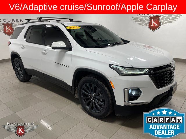 Summit White 2022 Chevrolet Traverse SUV / Crossover Four-Wheel Drive 9-Speed Automatic