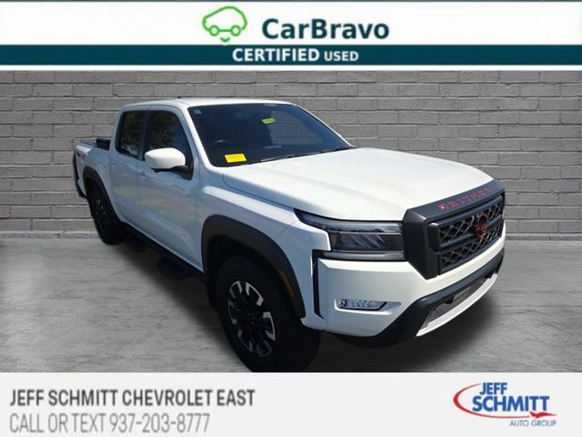 Glacier White 2023 Nissan Frontier Pickup Truck Four-Wheel Drive 9-Speed Automatic