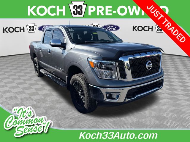 Gray (Gun Metallic) 2018 Nissan Titan Pickup Truck Four-Wheel Drive 7-Speed Automatic