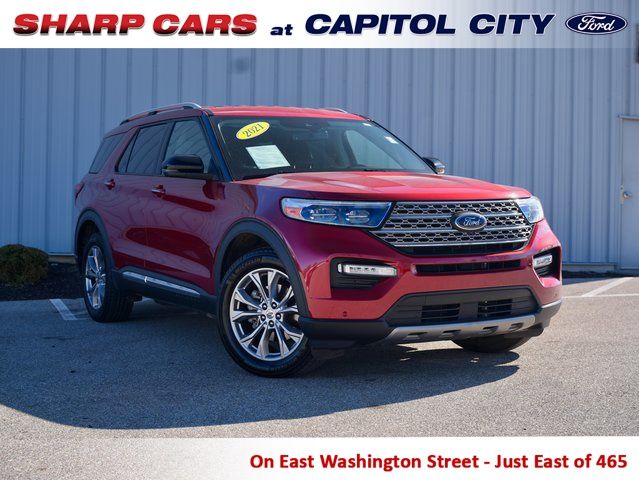 Red Metallic 2021 Ford Explorer Limited AWD SUV / Crossover All-Wheel Drive Automatic