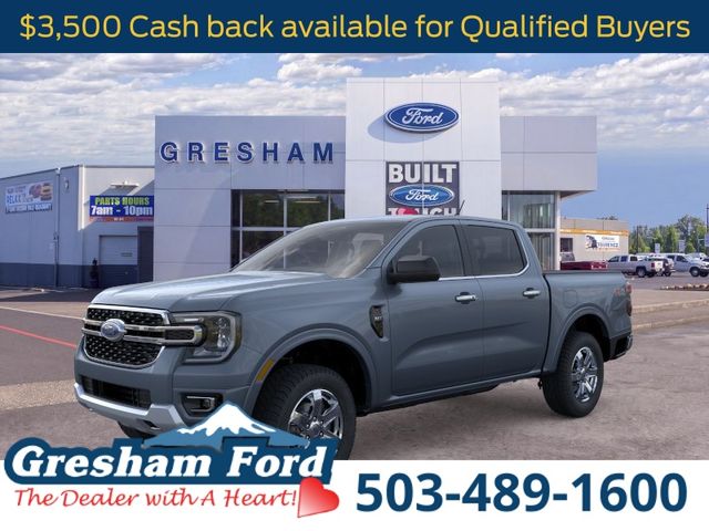 Blue (Azure Gray Metallic Tri-Coat) 2025 Ford Ranger Pickup Truck Four-Wheel Drive Automatic