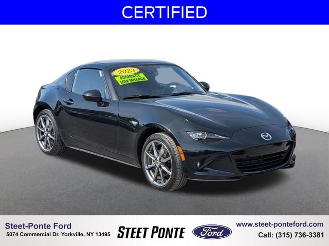 Jet Black Mica 2023 Mazda MX-5 Miata RF Grand Touring RWD Convertible Rear-Wheel Drive 6-Speed Automatic
