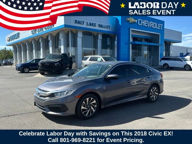 Gray 2018 Honda Civic Sedan Front-Wheel Drive Continuously Variable Transmission