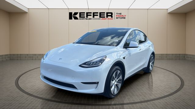Pearl White Multi-Coat 2021 Tesla Model Y Long Range AWD SUV / Crossover All-Wheel Drive 1-Speed Automatic