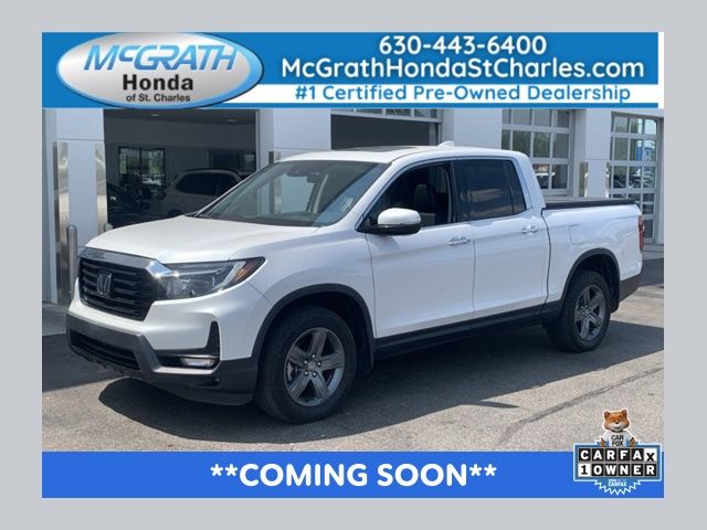 Platinum White Pearl 2023 Honda Ridgeline Pickup Truck All-Wheel Drive 9-Speed Automatic