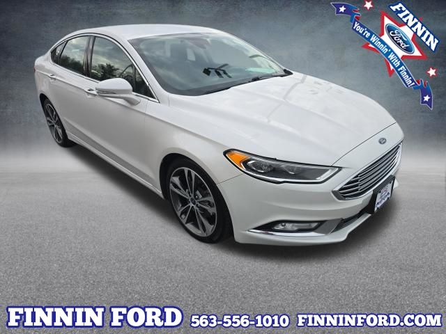 White Platinum Clearcoat Metallic 2017 Ford Fusion Titanium AWD Sedan All-Wheel Drive 6-Speed Automatic