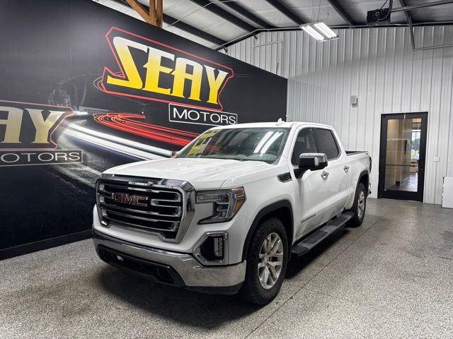 Summit White 2021 GMC Sierra 1500 SLT Crew Cab 4WD Pickup Truck Four-Wheel Drive Automatic