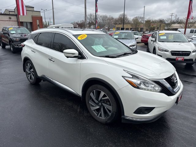 Pearl White 2018 Nissan Murano Platinum AWD SUV / Crossover All-Wheel Drive Continuously Variable Transmission