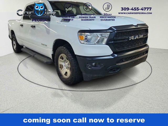 Bright White Clearcoat 2022 RAM 1500 Tradesman Crew Cab 4WD Pickup Truck Four-Wheel Drive 8-Speed Automatic