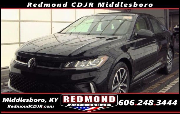 Black 2025 Volkswagen Jetta SE FWD Sedan Front-Wheel Drive 8-Speed Automatic