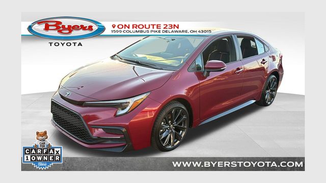 Red (Ruby Flare Pearl) 2025 Toyota Corolla SE FWD Sedan Front-Wheel Drive Continuously Variable Transmission