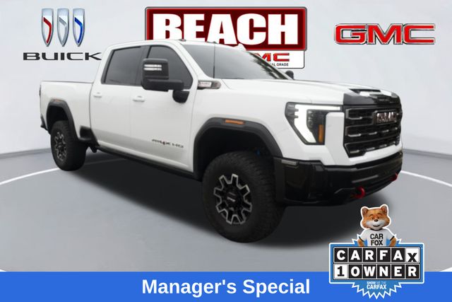 Summit White 2025 GMC Sierra 2500HD AT4X Crew Cab 4WD Pickup Truck Four-Wheel Drive Automatic
