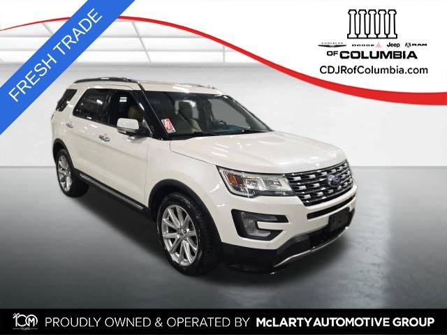White Platinum Clearcoat Metallic 2016 Ford Explorer Limited SUV / Crossover Front-Wheel Drive 6-Speed Automatic
